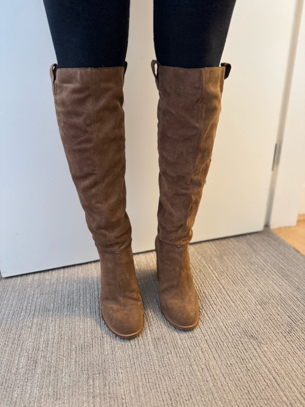 VICI Saint Slouch Boot Women's Size 7 Tan Soft Faux Suede